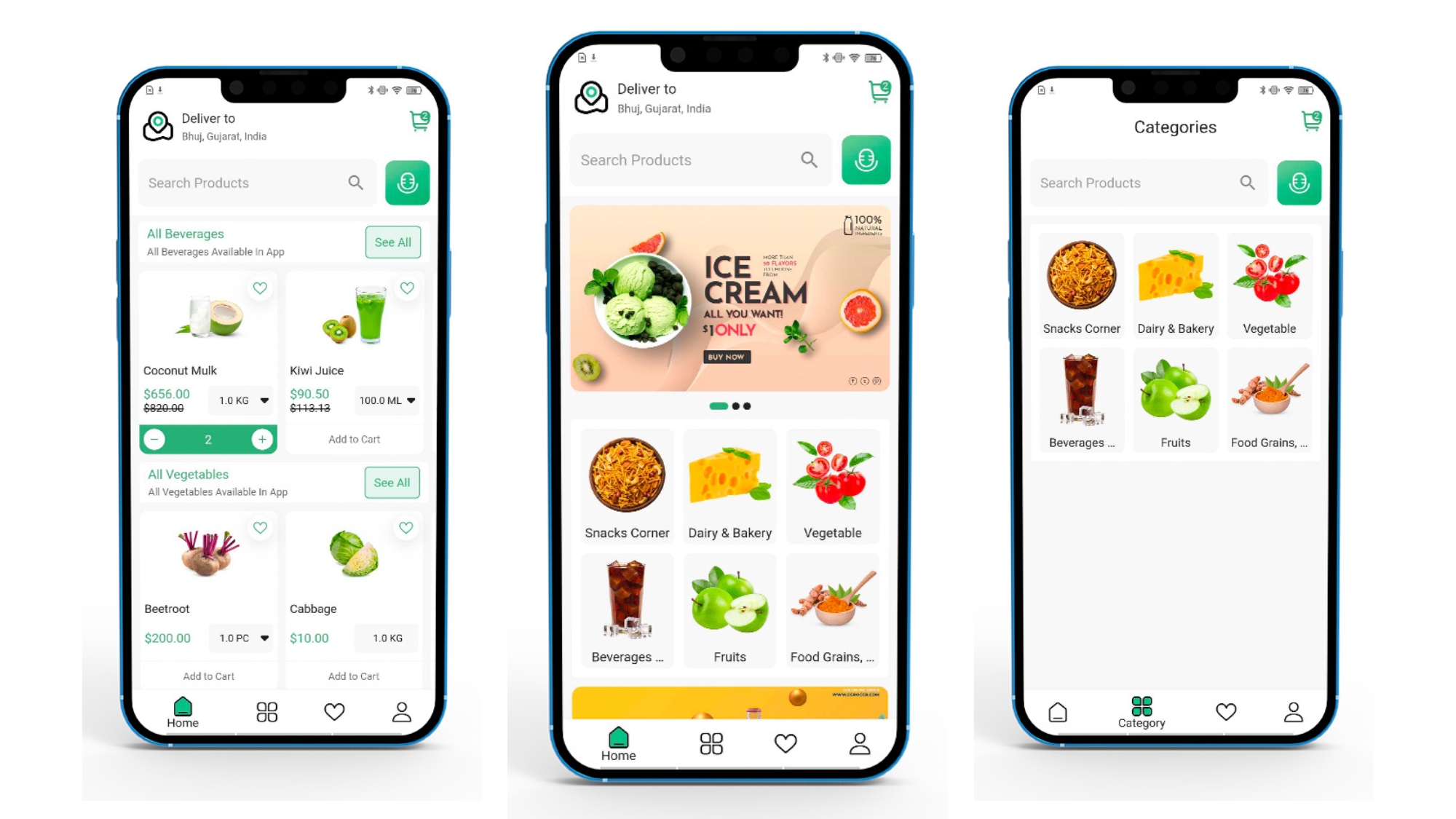 Online Grocery Store & E-Commerce Marketplace Custom Mobile App
